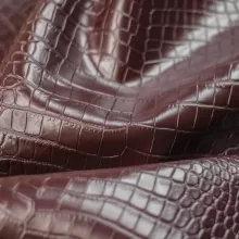 Кожа Крокодил ,бордо