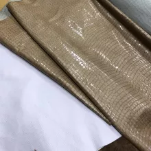 Кожа Крокодил лак, бежевый