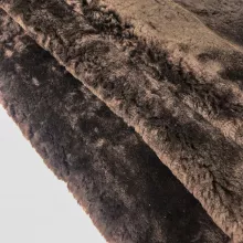 Кожа Мех интерьерный, темно-коричневый