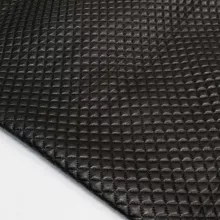 Кожа Овчина стеганая, черная-квадрат