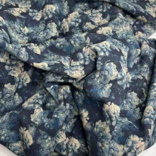 Кожа Спилок цветы, синий