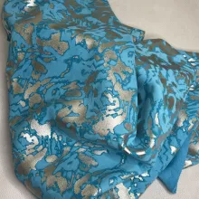 Кожа Спилок серебристо-голубой