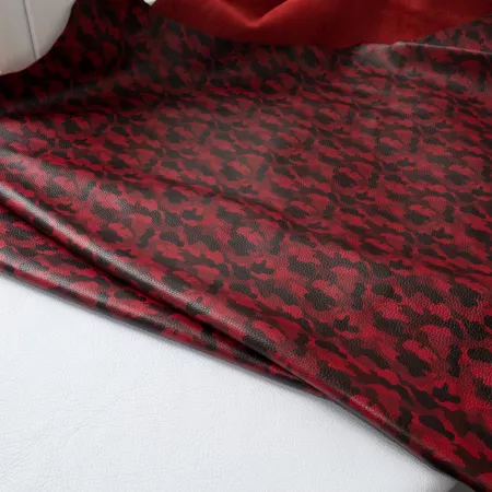 Кожа Флотер милитари красный