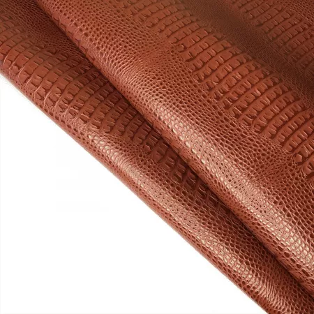 Кожа Кайман скат красно-кирпичный