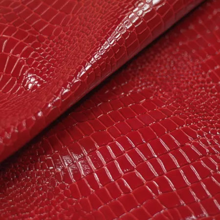Кожа КРОКОДИЛ 12 скат, красный