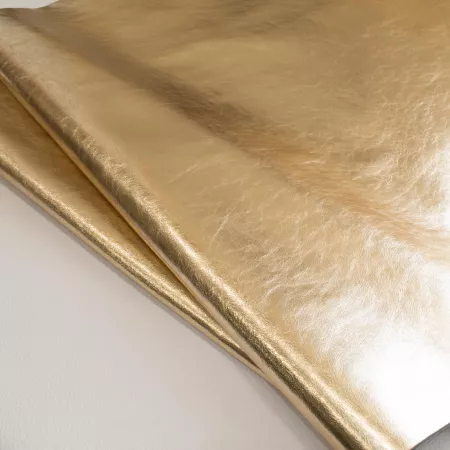 Кожа Ламанш металлик золото