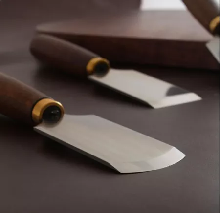 Кожа Шорный нож тип: овальный, высокоуглеродистая сталь, нож для раскроя, резки кожи(Премиум)