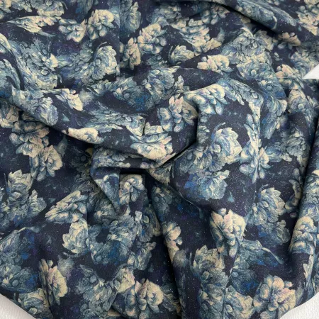 Кожа Спилок цветы, синий