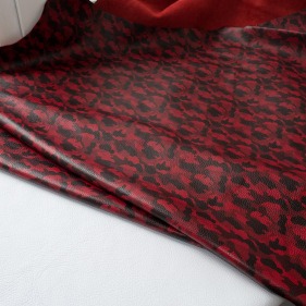 Кожа Флотер милитари красный