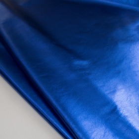 Кожа Галактика металлик синий