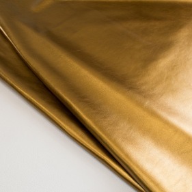 Кожа Галактика металлик темное золото