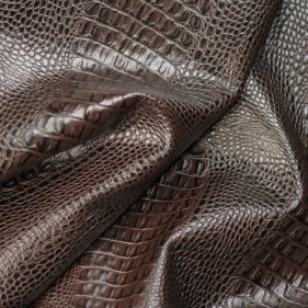 Кожа Кайман , темно-коричневый