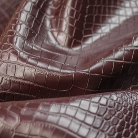 Кожа Крокодил ,бордо
