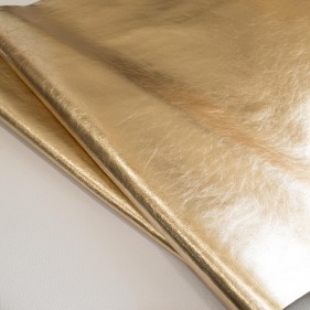 Кожа Ламанш металлик золото