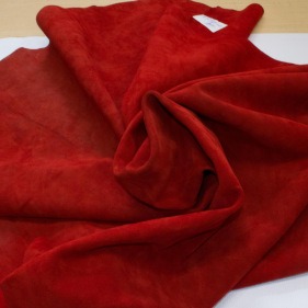 Кожа Спилок велюр (замша), темно-красный